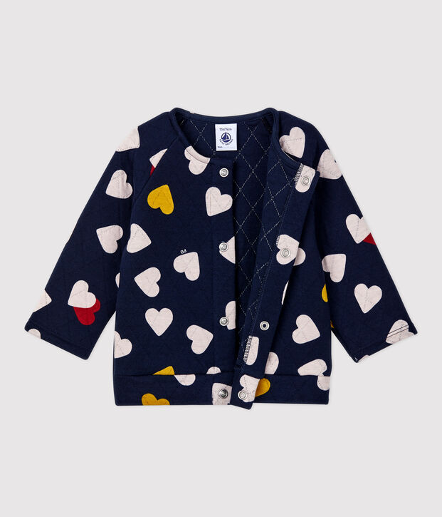 Cardigan trapuntato beb&egrave;. blu/multicolore
